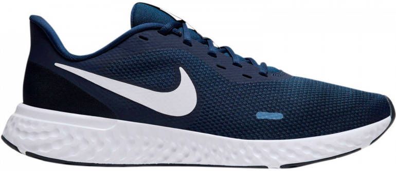 Nike Revolution 5 hardloopschoenen donkerblauw wit