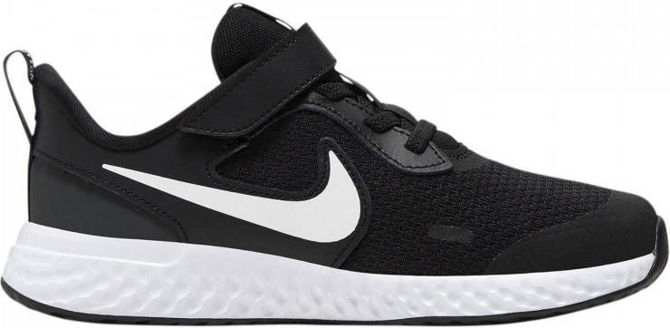 Nike revolution 5 hardloopschoenen zwart wit kinderen