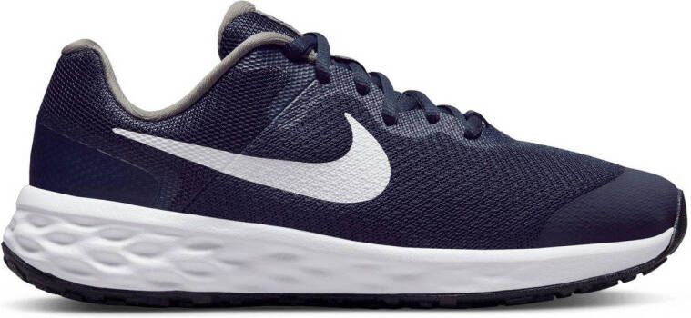 Nike Revolution 6 sneakers donkerblauw wit zilver