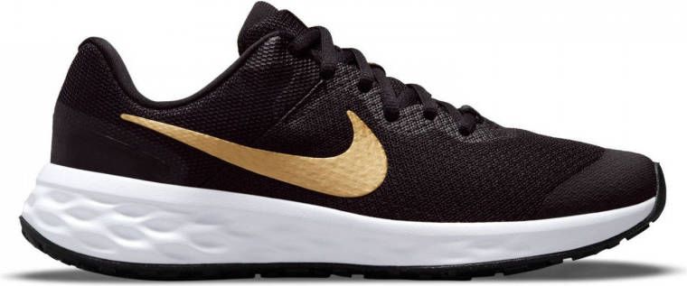 Nike Revolution 6 Next Nature Hardloopschoen Sportschoenen Unisex zwart goud