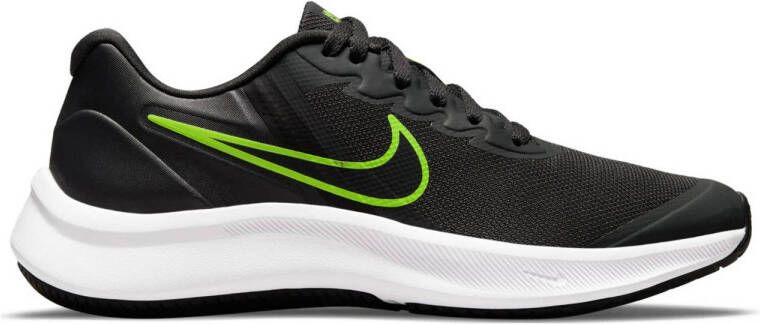 Nike star runner 3 hardloopschoenen grijs groen kinderen