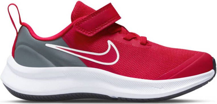 Nike star runner 3 hardloopschoenen rood grijs kinderen