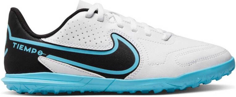 Nike Tiempo Legend 9 Club TF Jr. voetbalschoenen wit zwart blauw