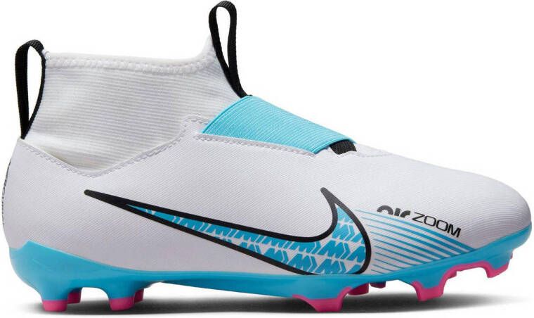 Nike Zoom Mercurial Superfly 9 Academy FG?MG Jr. voetbalschoenen wit blauw roze