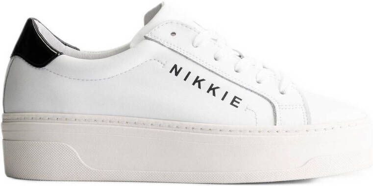 NIKKIE Dawn leren sneakers wit