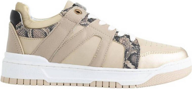 NIKKIE Diana leren sneakers beige