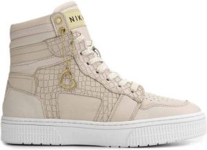 NIKKIE Livia leren sneakers beige