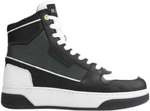 NIKKIE Xara leren sneakers zwart groen