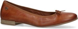 No Stress Dames Cognac leren ballerina's