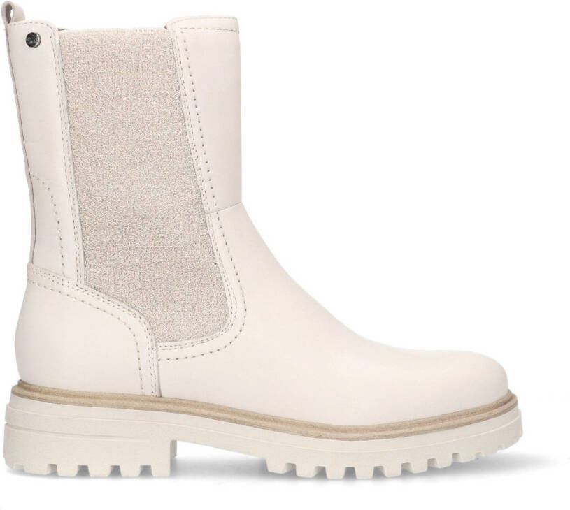 No Stress leren enkelboots off white