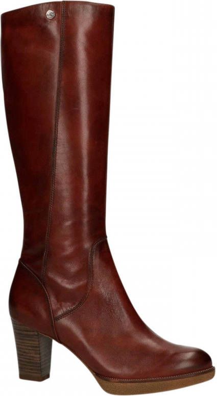 No Stress Dames Cognac leren laarzen met hak - Foto 1