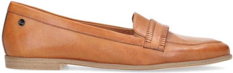 No Stress Dames Cognac leren loafers