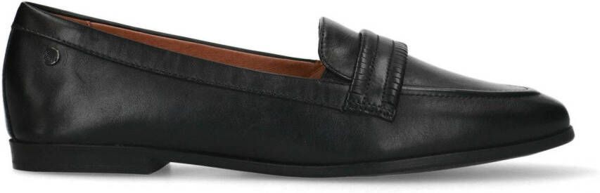 No Stress Dames Zwarte leren loafers