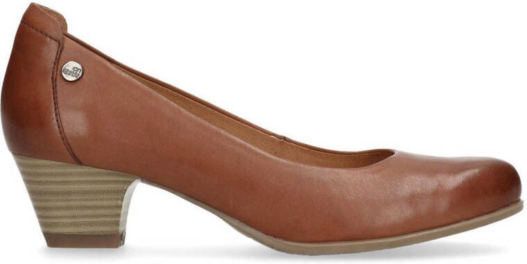 No Stress leren pumps cognac