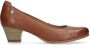 No Stress Dames Cognac bruine pump met lage hak - Thumbnail 1