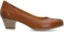 No Stress leren pumps met lage hak cognac - Thumbnail 1