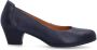 No Stress leren pumps met lage hak donkerblauw - Thumbnail 1