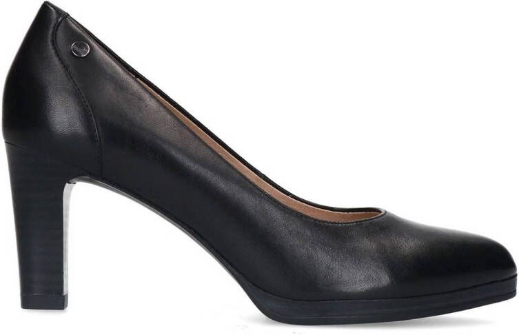 No Stress Dames Zwarte leren pumps