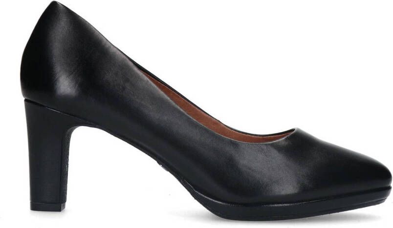 No Stress Dames Zwarte leren pumps