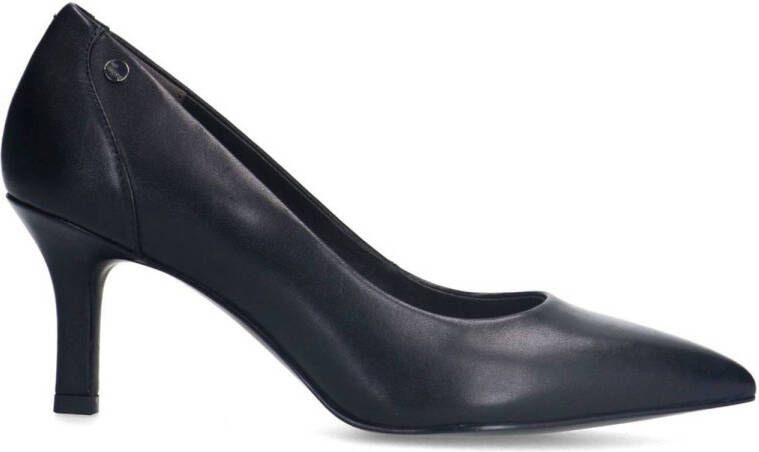 No Stress Dames Zwarte leren klassieke pumps