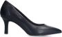 No Stress Dames Zwarte leren klassieke pumps - Thumbnail 1