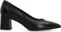 No Stress Dames Zwarte leren pumps - Thumbnail 1