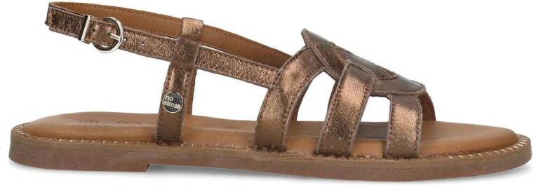 No Stress leren sandalen brons