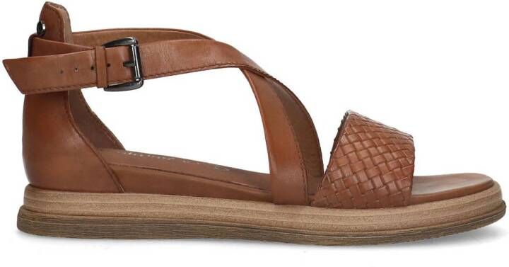 No Stress Dames Cognac leren sandalen