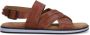 No Stress Heren Cognac leren sandalen - Thumbnail 1
