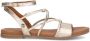 No Stress Dames Goudkleurige leren sandalen met bandjes - Thumbnail 1