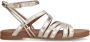 No Stress Dames Goudkleurige leren sandalen met bandjes - Thumbnail 1
