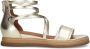 No Stress Dames Gouden leren sandalen met bandjes - Thumbnail 1