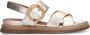 No Stress Dames PRE ORDER Gouden leren plateau sandalen met gesp - Thumbnail 1