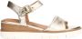 No Stress Dames Gouden leren sandalen - Thumbnail 1