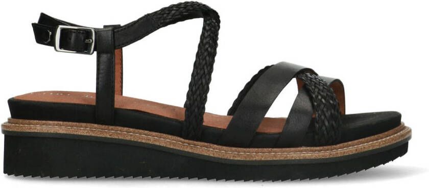 No Stress leren sandalen zwart