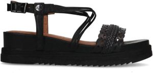 No Stress leren sandalen zwart