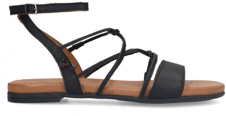 No Stress leren sandalen zwart