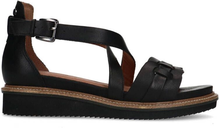 No Stress leren sandalen zwart