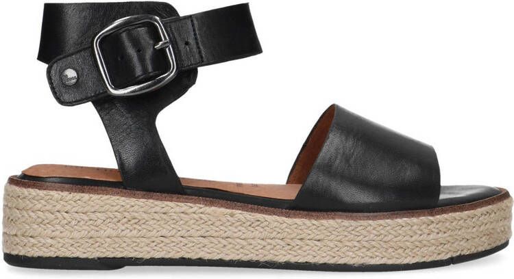 No Stress leren sandalen zwart