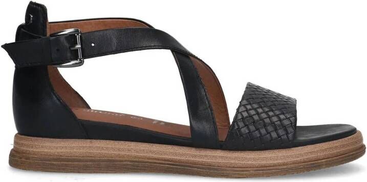 No Stress leren sandalen zwart