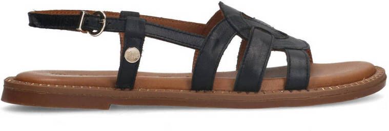 No Stress leren sandalen zwart