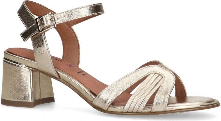 No Stress Dames PRE ORDER Gouden leren sandalen met hak