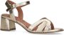 No Stress Dames PRE ORDER Gouden leren sandalen met hak - Thumbnail 1