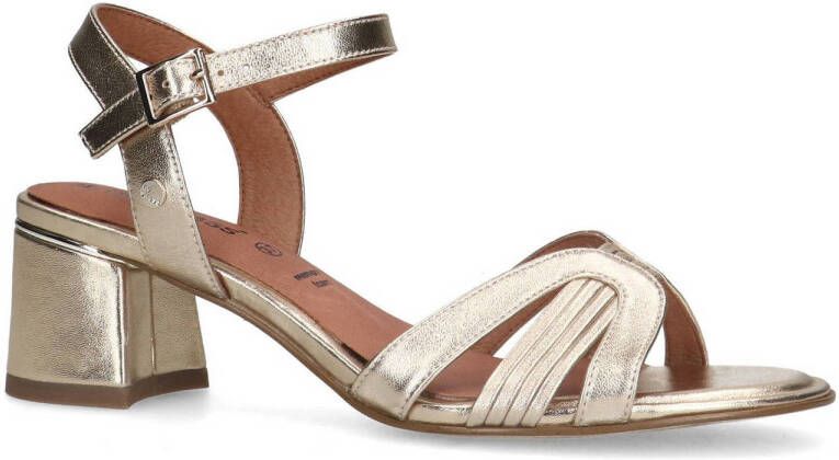No Stress Dames PRE ORDER Gouden leren sandalen met hak