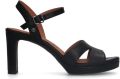 No Stress Dames PRE ORDER Zwarte leren sandalen met hak - Zwart