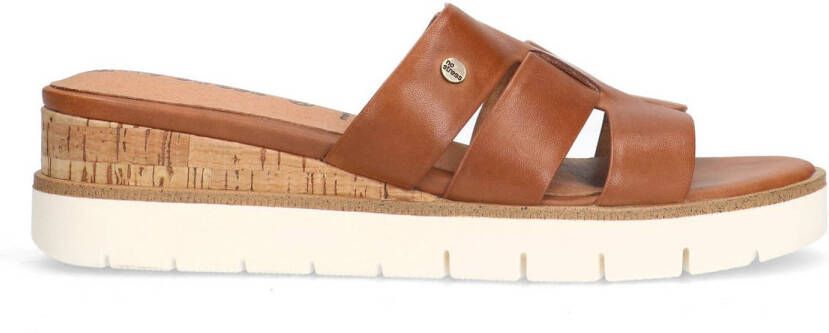 No Stress Dames Bruine leren sandalen