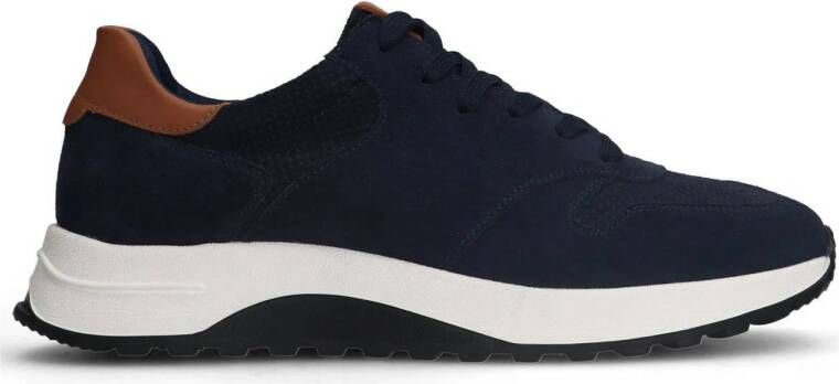 No Stress suède sneakers blauw