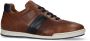 No Stress Heren Cognac leren sneakers met details - Thumbnail 1