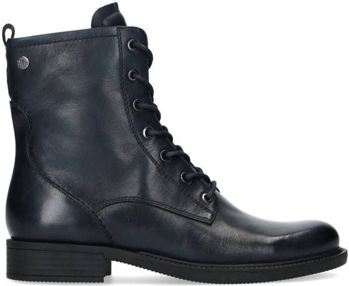 No Stress leren veterboots donkerblauw