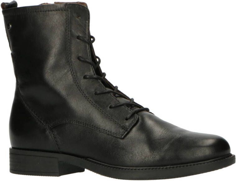 No Stress leren veterboots zwart